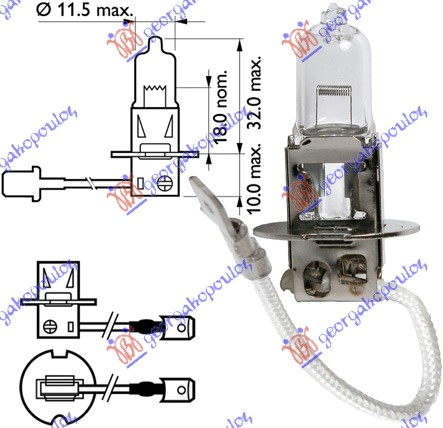 SIJALICA H3 55W PK22S/12V