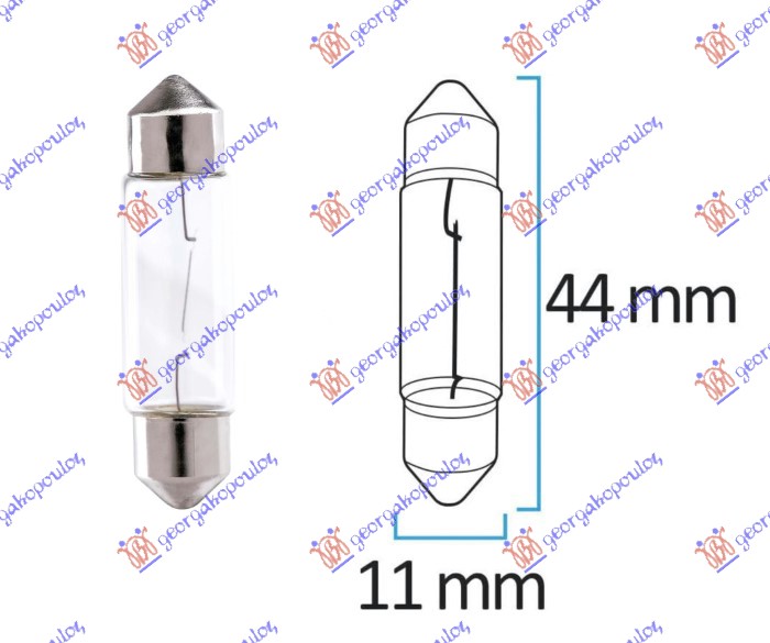 SIJALICA 24V 5W SV8.5 5X41              