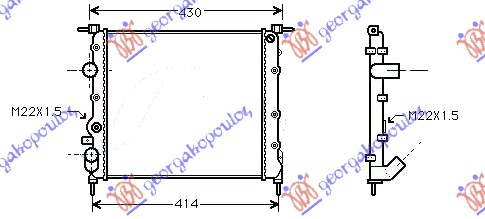 HLADNJAK MOTORA BENZIN (-AC) (35x37) SA PUMPOM
