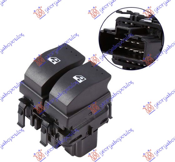 PREKIDAC U PREDNJIM VRATIMA (2 TASTERA) (10 PIN) - LEVO