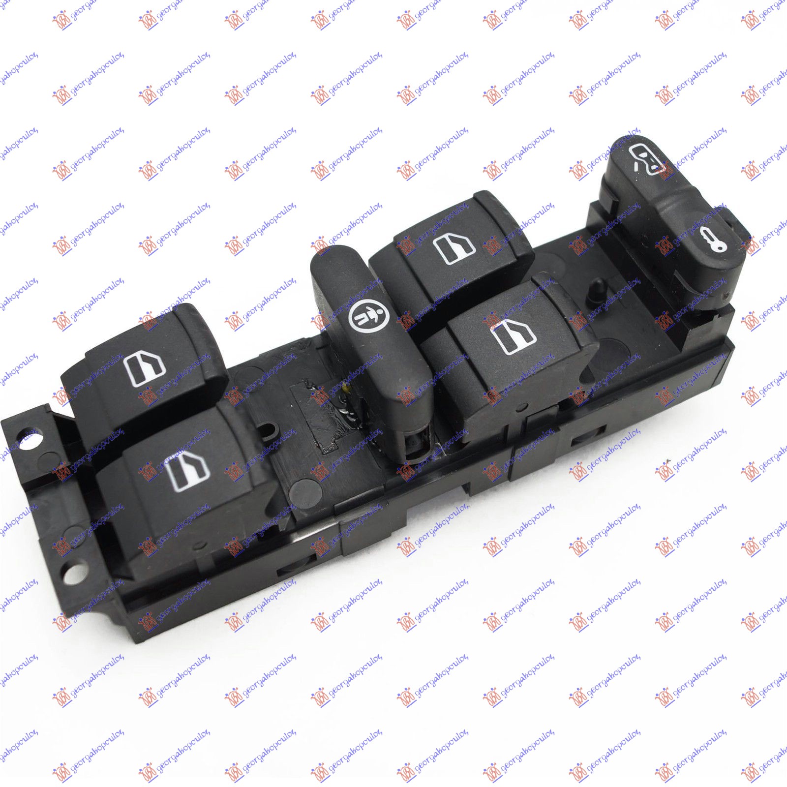 PREKIDAC U PREDNJIM VRATIMA (4 TASTERA) (ZELENO SVETLO) (9-10 PIN) - LEVO