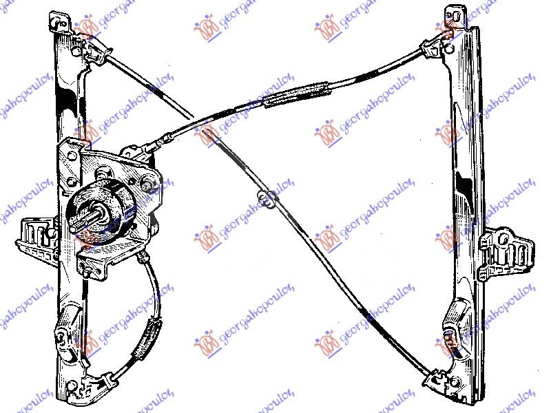 PODIZAC PREDNJEG PROZORA MEHANICKI - LEVO