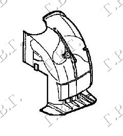 POTKRILO (PREDNJI DEO) PLASTICNO - LEVO