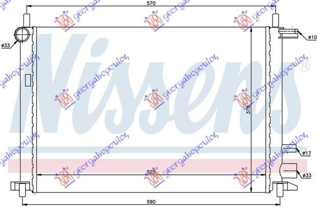 HLADNJAK MOTORA 1.2/1.3/1.4/1.6/1.7V (+AC) (52x37.8)