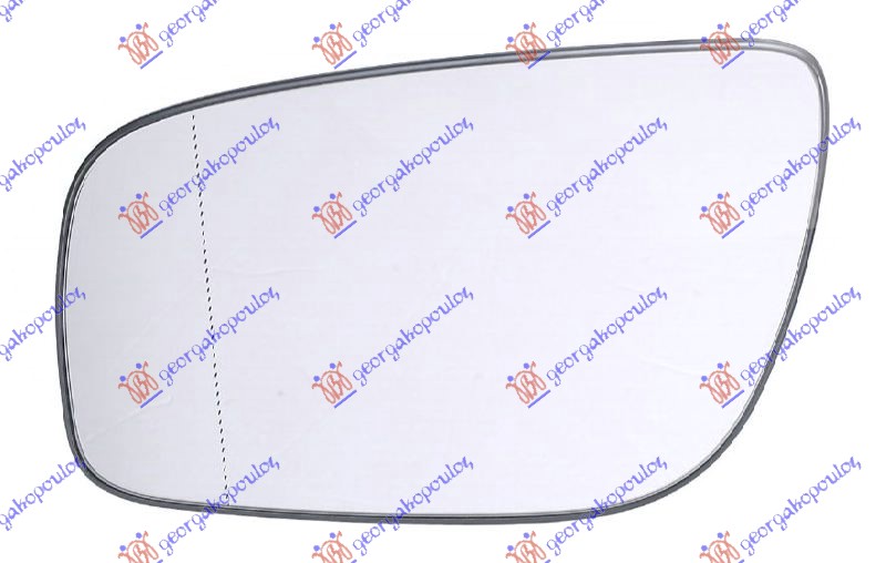 STAKLO RETROVIZORA SA GREJACEM 06- (ASFERICNO) - LEVO