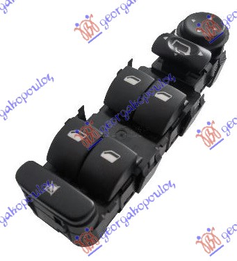 PREKIDAC U PREDNJIM VRATIMA (4 TASTERA) (ELEKTRO-SKLOPIV RETROVIZOR) (9 PIN) - LEVO