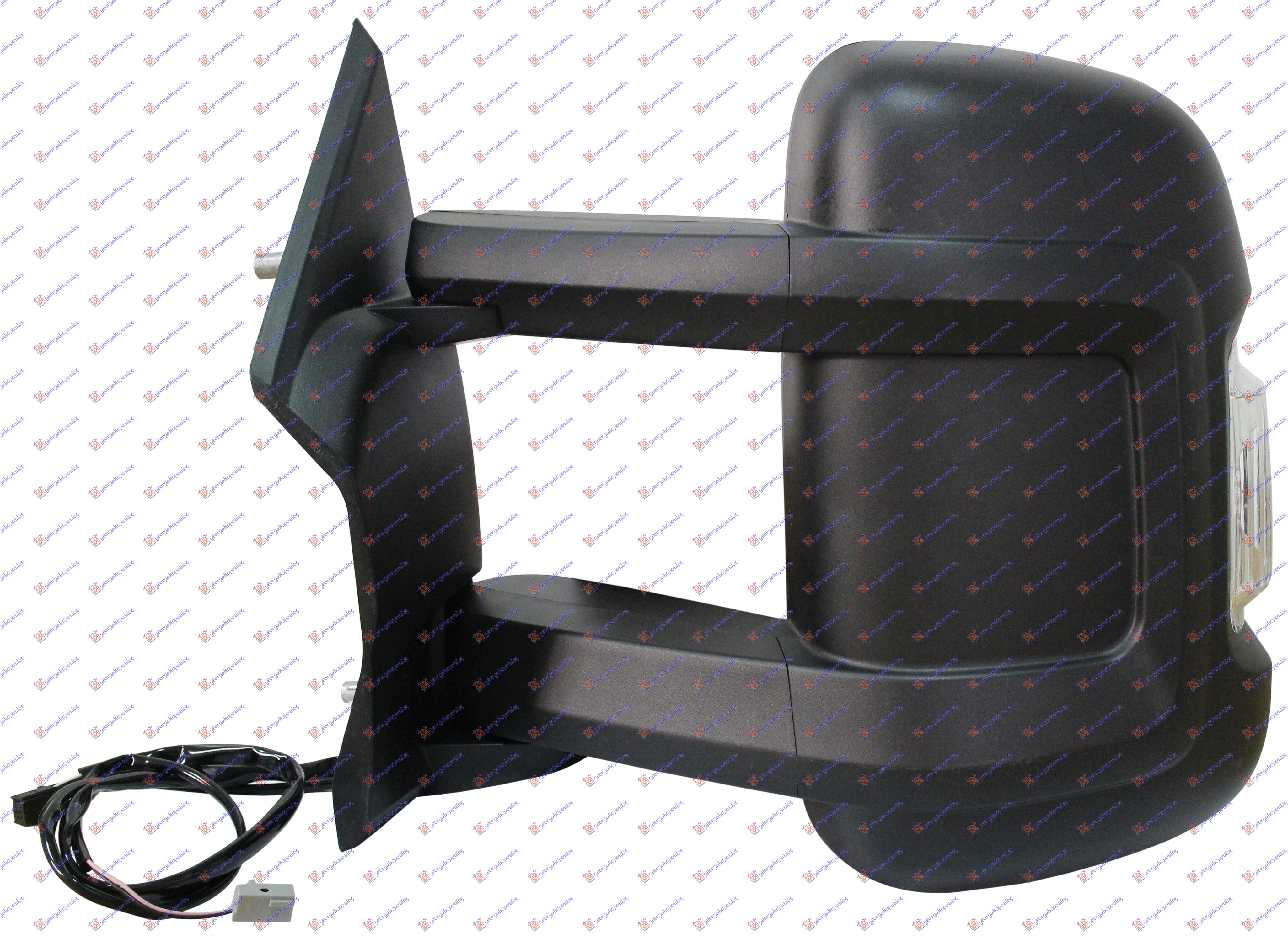 RETROVIZOR ELEKTRICNI SA GREJACEM DUGI (MIGAVAC) (A KVALITET) (KONVEKSNO STAKLO) - LEVO