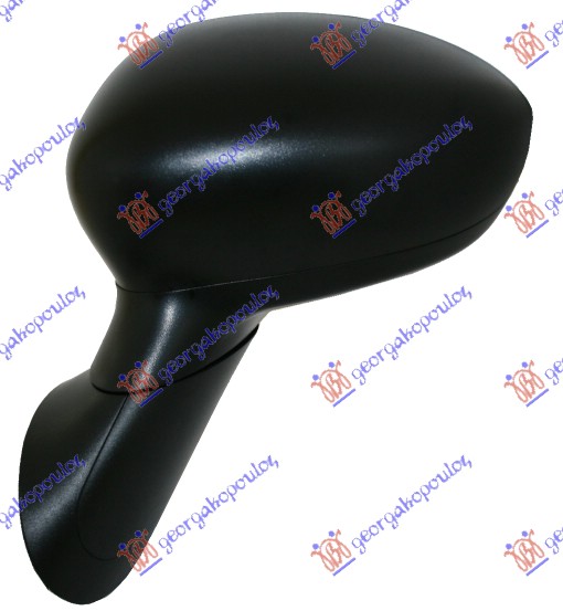 RETROVIZOR ELEKTRICNI SA GREJACEM CRNI (A KVALITET) (KONVEKSNO STAKLO) - LEVO