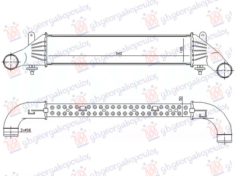 HLADNJAK INTERKULERA ZA SVE MODELE BENZIN (560x105x50)