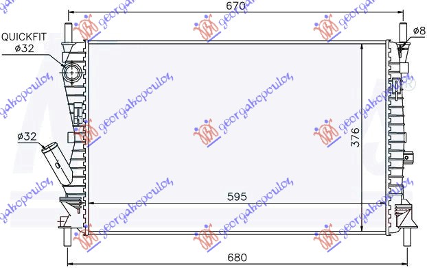 HLADNJAK MOTORA 1.6 TDCi (59x37.8x26)