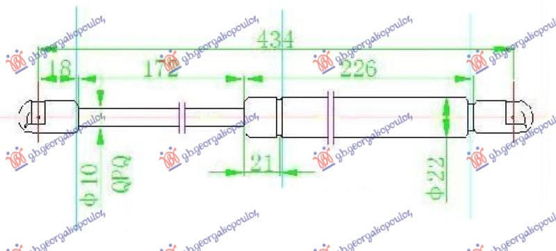 AMORTIZER GEPEK VRATA (H/B) (435L-500N)