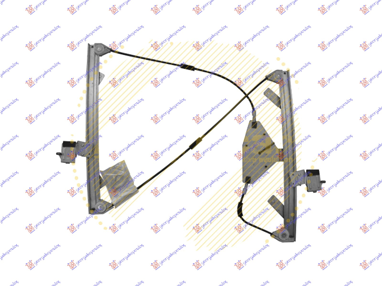 PODIZAC PROZORA ELEKTRICNI (BEZ MOTORA) 3 VRATA (A KVALITET) - DESNO
