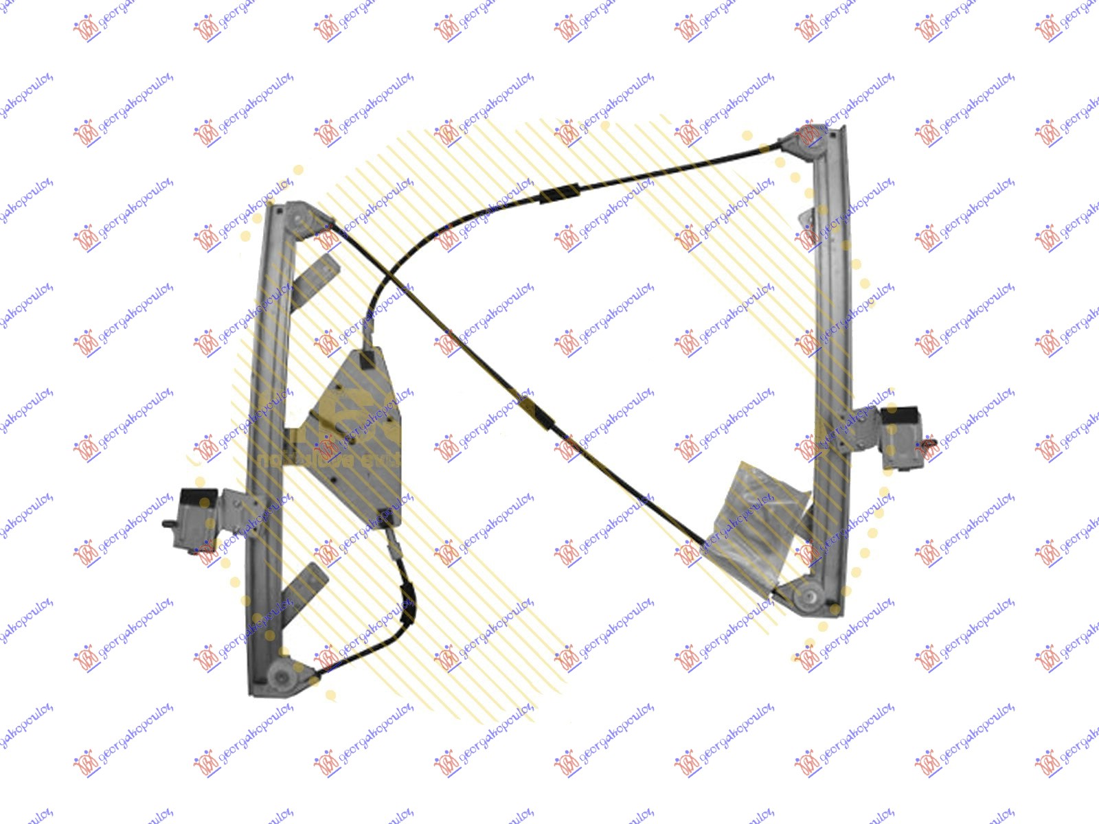 PODIZAC PROZORA ELEKTRICNI (BEZ MOTORA) 3 VRATA (A KVALITET) - LEVO