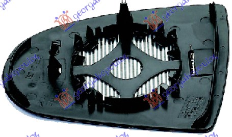 STAKLO RETROVIZORA SA GREJACEM (KONVEKSNO) - DESNO