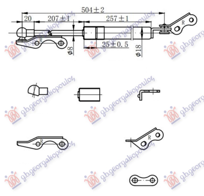 AMORTIZER GEPEK VRATA (JAPAN) - DESNO