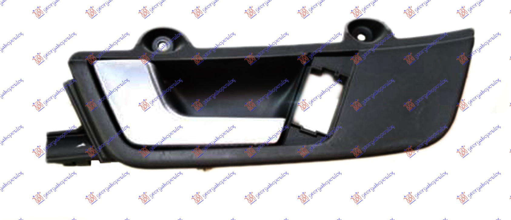 KVAKA PREDNJIH VRATA UNUTRASNJA SREBRNA/CRNA - LEVO