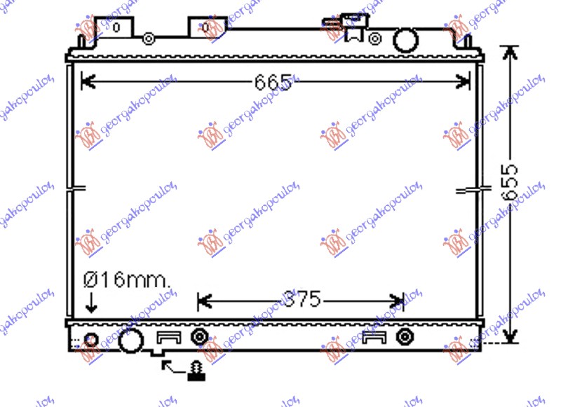 HLADNJAK MOTORA 3.0 dCi DIZEL (MAN/AUTO) (600x690x40) (KOYO)