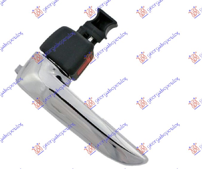 KVAKA PREDNJIH/ZADNJIH VRATA UNUTRASNJA HROM/CRNA - LEVO