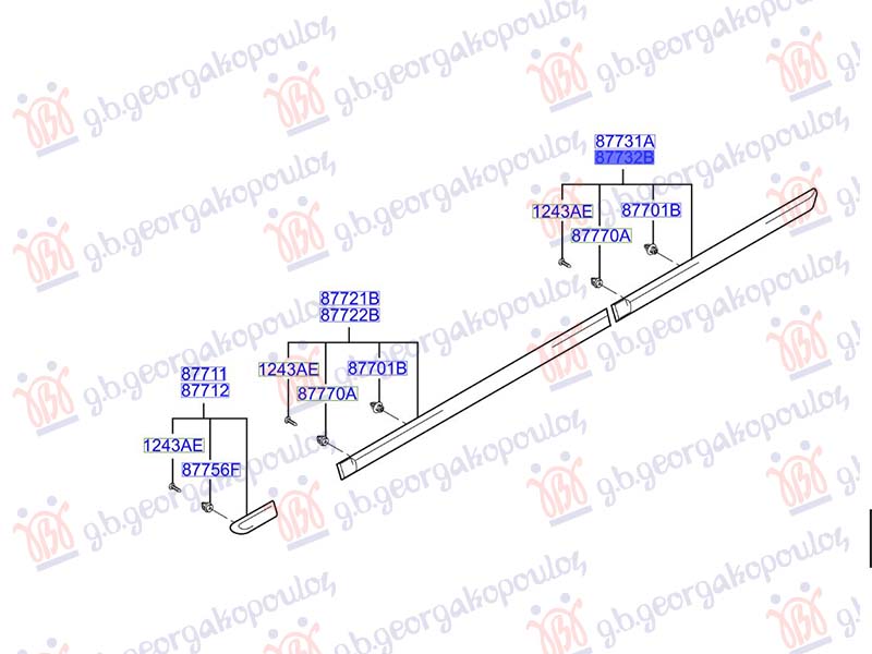 LAJSNA ZADNJIH VRATA (L/B) (O) - DESNO