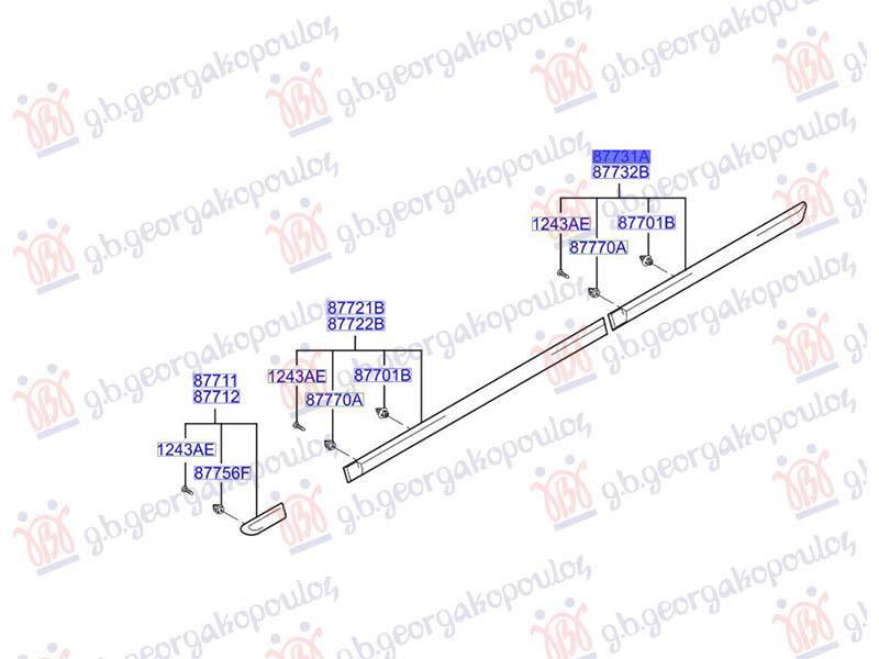 LAJSNA ZADNJIH VRATA (L/B) (O) - LEVO