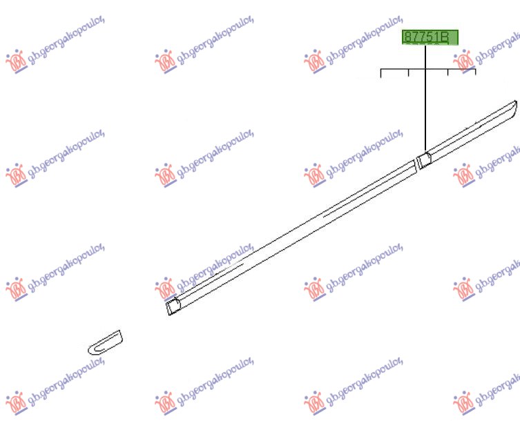 LAJSNA ZADNJEG BLATOBRANA 3 VRATA (O) - LEVO