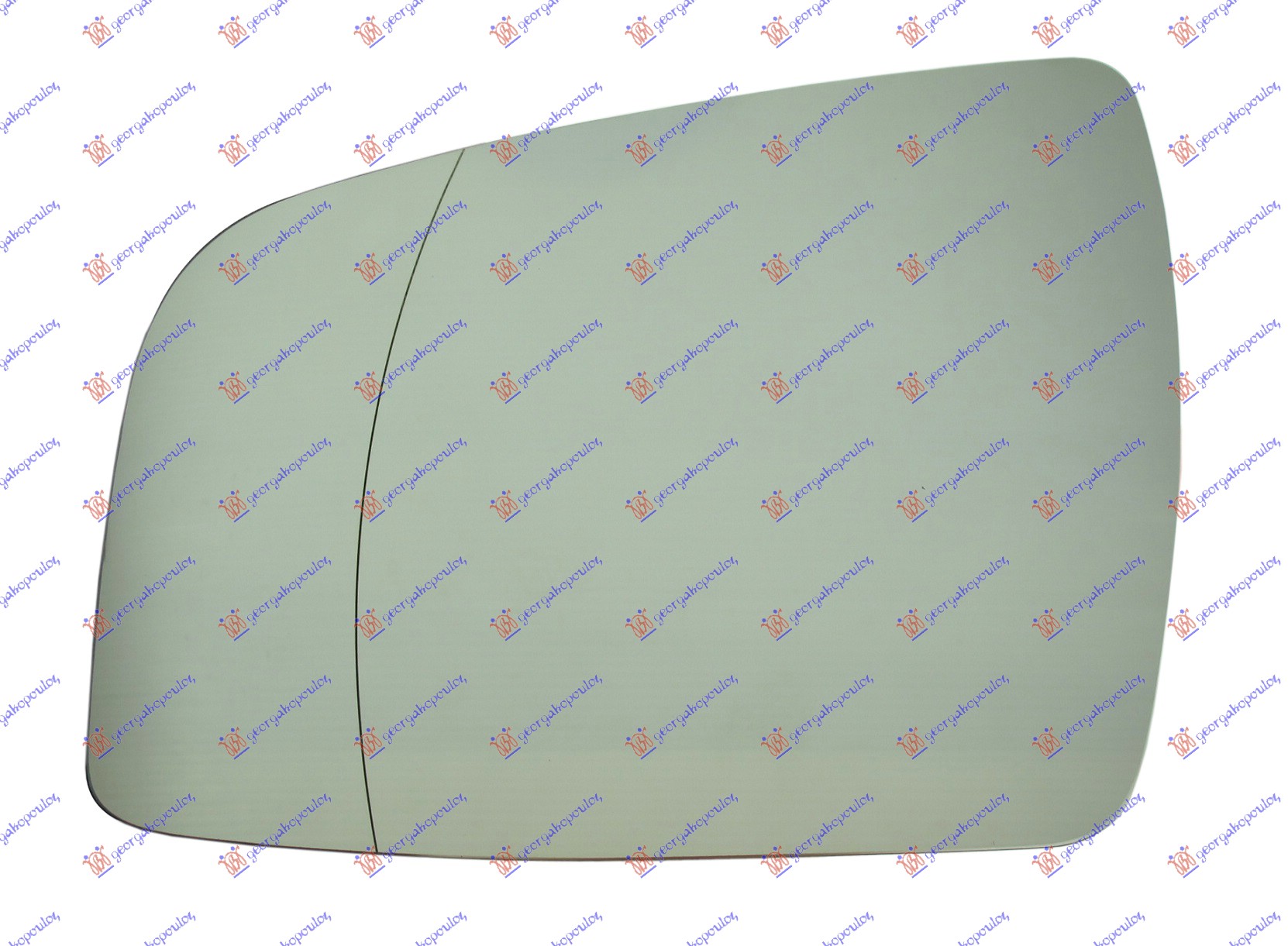 STAKLO RETROVIZORA SA GREJACEM 08- (ASFERICNO) - LEVO