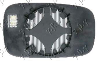 STAKLO RETROVIZORA SA GREJACEM (ASFERICNO) - LEVO