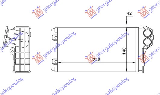 GREJAC KABINE (M) (+/-AC) (248x140) (TIP BEHR) (SA AUTOMATSKOM KLIMOM)