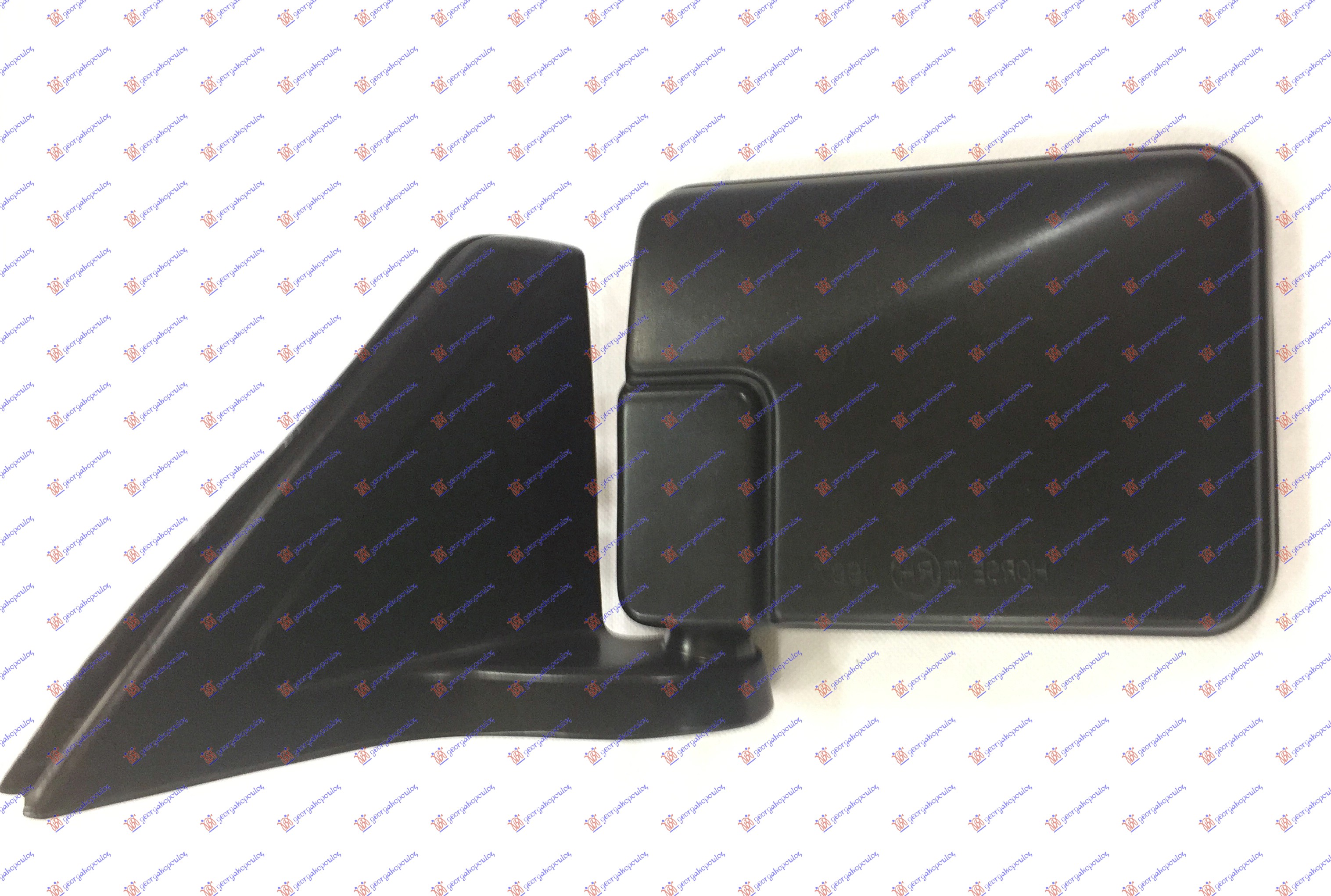 RETROVIZOR MEHANICKI CRNI 2WD (RAVNO STAKLO) - LEVO