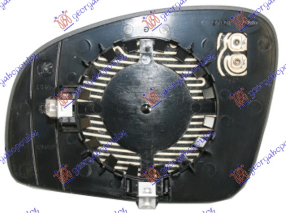 STAKLO RETROVIZORA SA GREJACEM (KONVEKSNO) - DESNO