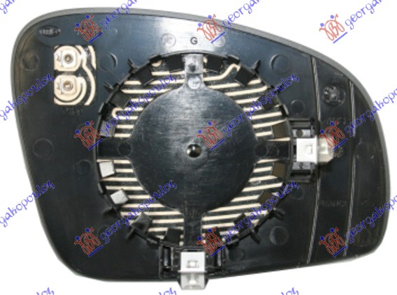 STAKLO RETROVIZORA SA GREJACEM (ASFERICNO) - LEVO