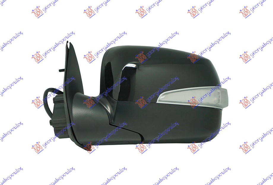 RETROVIZOR ELEKTRICNI CRNI (MIGAVAC) (A KVALITET) (KONVEKSNO STAKLO) - LEVO