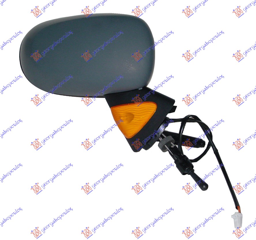 RETROVIZOR MEHANICKI SA SAJLOM PM (ZUTI MIGAVAC) (SENZOR) (A KVALITET) (KONVEKSN - DESNO