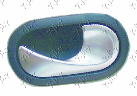 KVAKA PREDNJIH/ZADNJIH VRATA UNUTRASNJA HROM/CRNA - LEVO