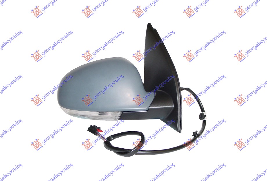 RETROVIZOR ELEKTRICNI SA GREJACEM PM (ELEKTRO-SKLOPIV) (MIGAVAC) (8 PIN) (KONVEK - DESNO