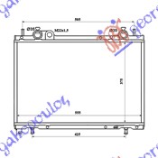HLADNJAK MOTORA 1.9 DIZEL TD (375x563x42) (NRF)