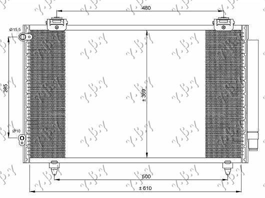 HLADNJAK KLIME BENZIN/DIZEL (610x370x16)
