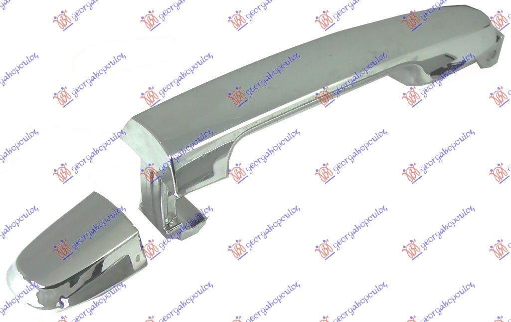 KVAKA PREDNJIH VRATA (L=D) SPOLJASNJA HROM (SA RUPOM ZA KLJUC) - LEVO