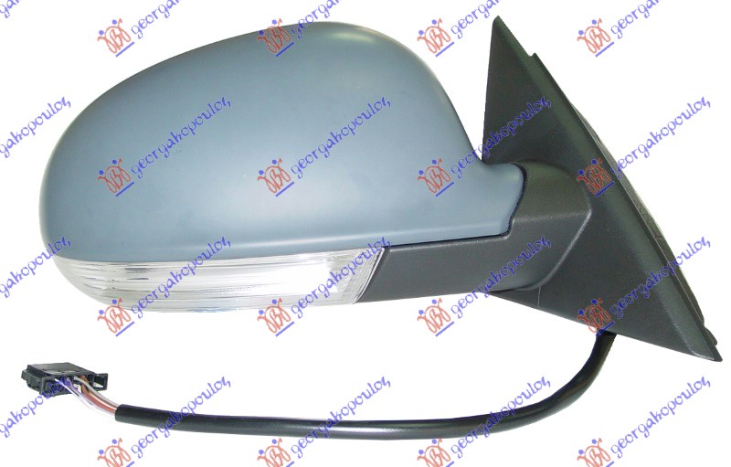 RETROVIZOR ELEKTRICNI SA GREJACEM PM (MIGAVAC) (SVETLO) 06- (A KVALITET) (KONVEK - DESNO