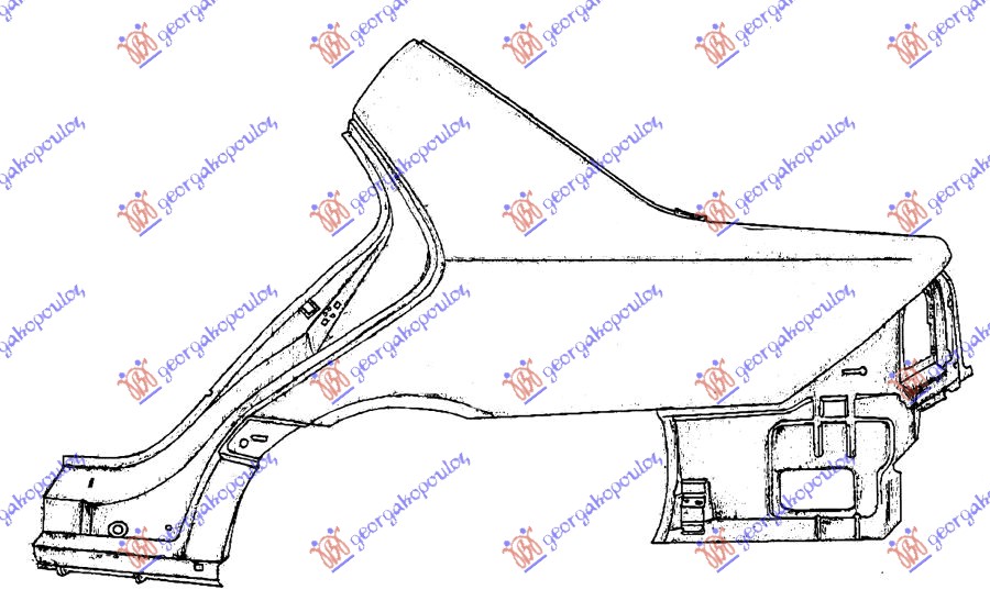 ZADNJI BLATOBRAN (SEDAN) - LEVO