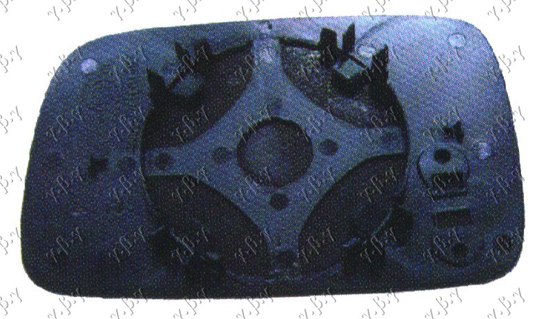 STAKLO RETROVIZORA SA GREJACEM (KONVEKSNO) - DESNO