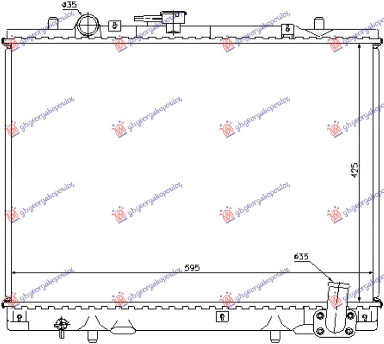 HLADNJAK MOTORA 2.5 T. DIZEL (+/-AC) (42.5x60) (NRF)