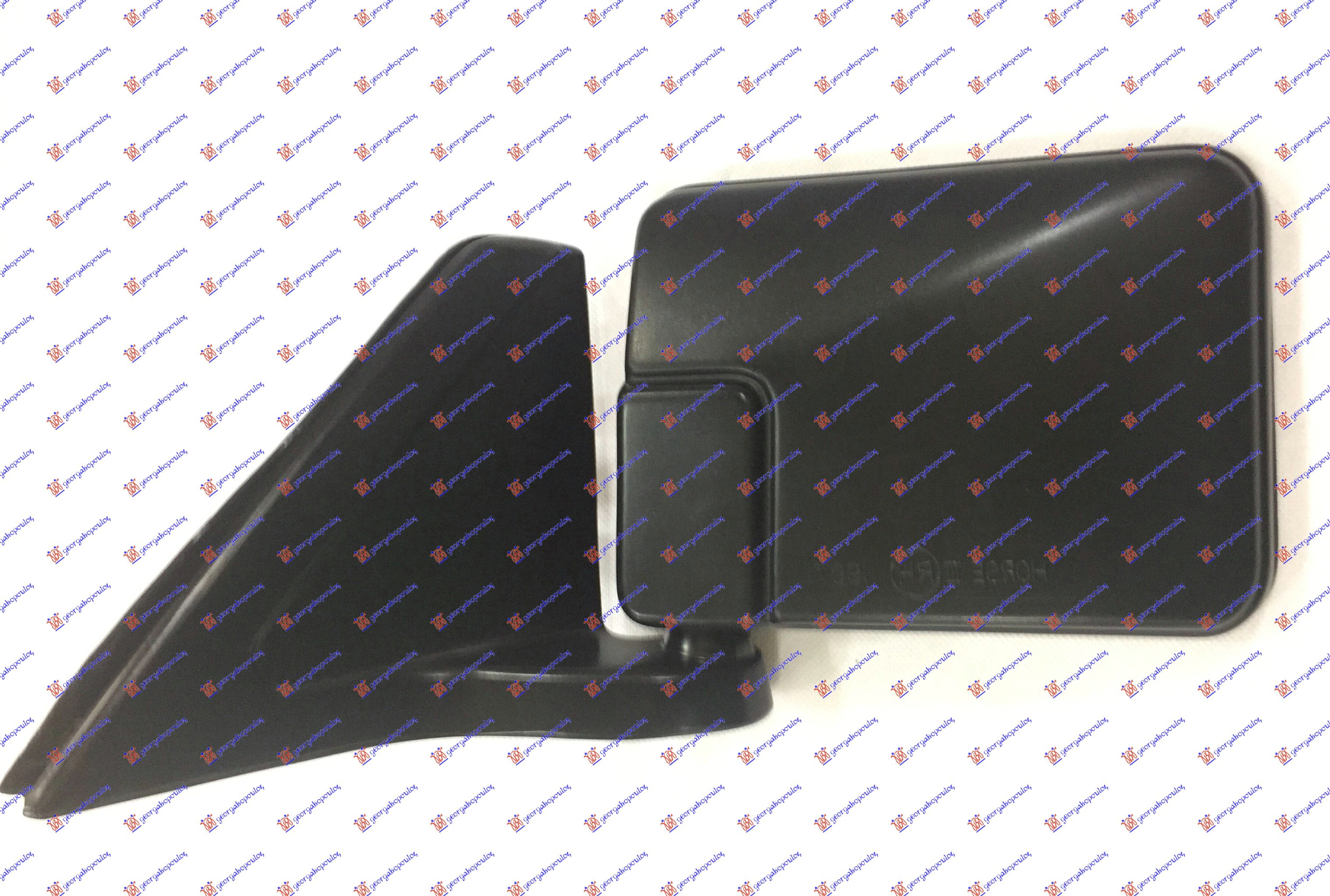 RETROVIZOR MEHANICKI CRNI 2WD (RAVNO STAKLO) - LEVO