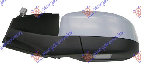 RETROVIZOR ELEKTRICNI SA GREJACEM PM (ELEKTRO-SKLOPIV) (SVETLO) (ASFERICNO STAKL - LEVO