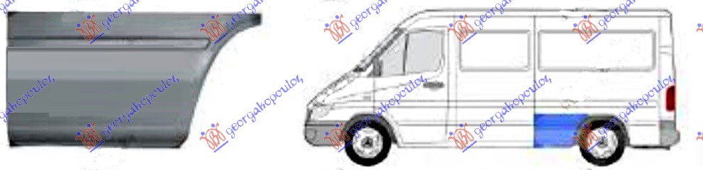 KRAJ ZADNJEG BLATOBRANA (PREDNJI DEO) (1950mm) - LEVO