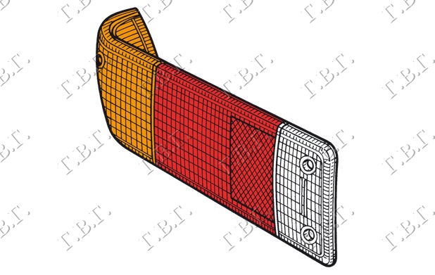 STAKLO STOP LAMPE L-Escort 2(75-80) - LEVO