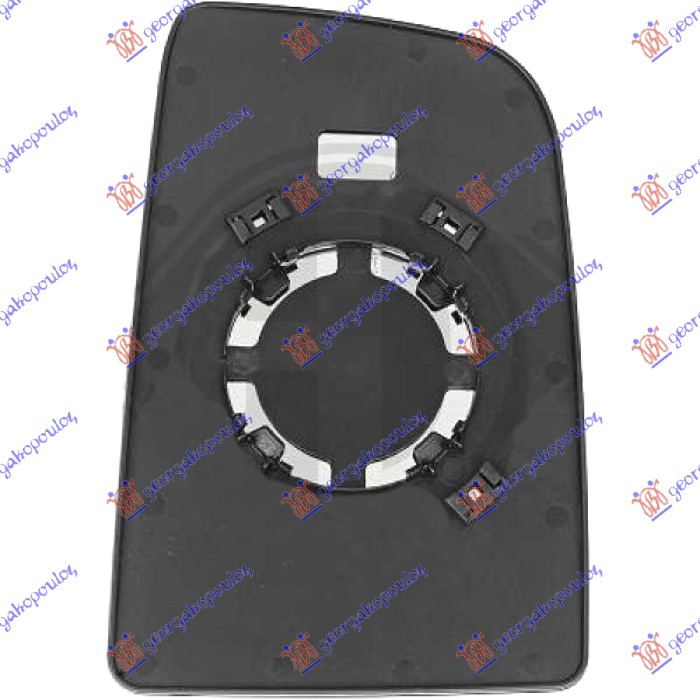 STAKLO RETROVIZORA (GORNJI DEO) (OKRUGLO KACENJE) (KONVEKSNO) - LEVO