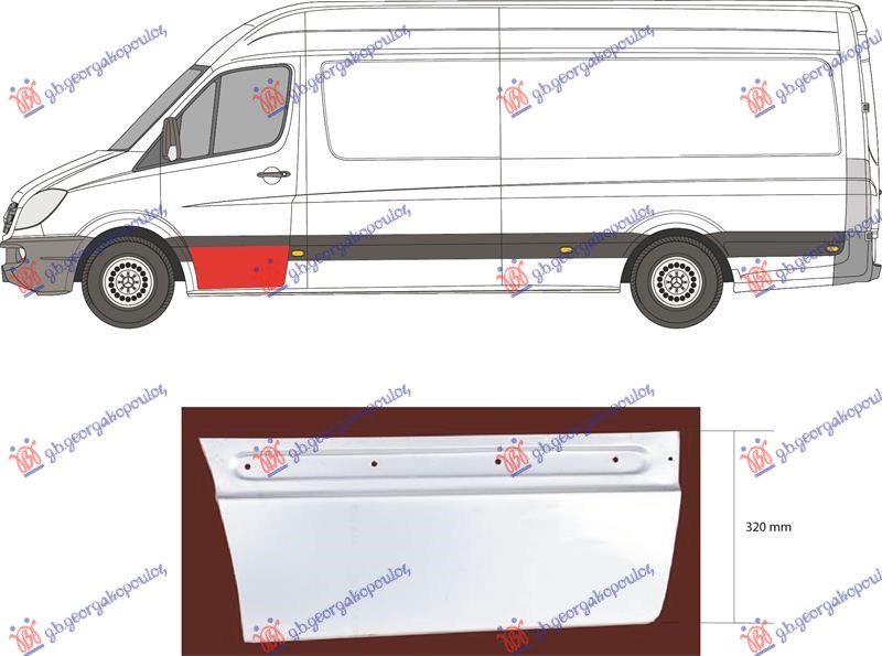 OPLATA PREDNJIH VRATA - LEVO