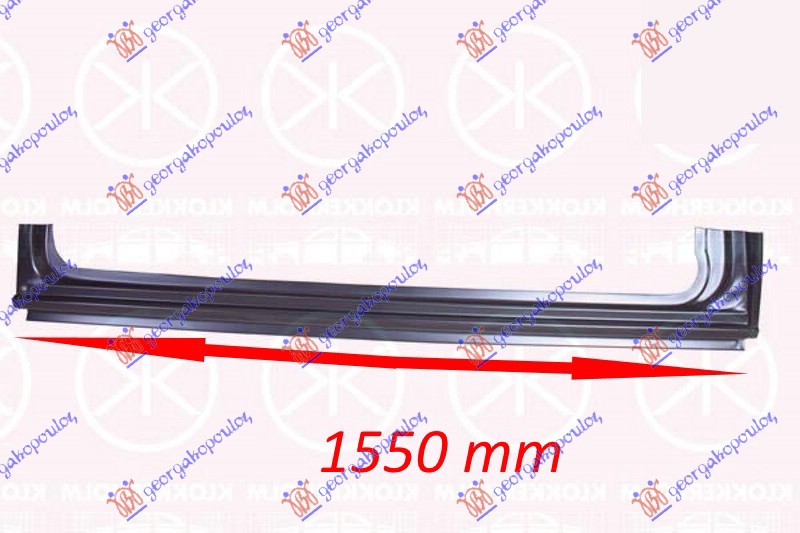 SAJTNA KLIZNIH VRATA (SA STUBOM) (1550mm) - LEVO