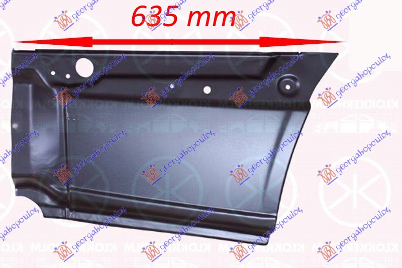 KRAJ ZADNJEG BLATOBRANA (ZADNJI DEO) (3665mm) - DESNO